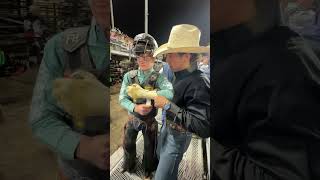 A look behind the chutes at Xtreme Bulls cowboy rodeo bullriding rodeotime [upl. by Keon]