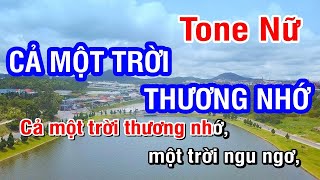 Cả Một Trời Thương Nhớ Karaoke Beat  Tone Nữ  Nhan KTV [upl. by Amsaj335]