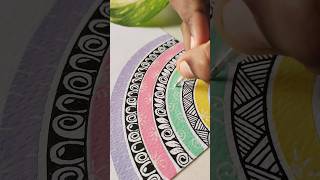 Draw an easy mandala with me 🎨🌈 art shorts colors drawing pastel [upl. by Glanville934]