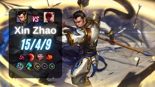 XIN ZHAO JUNGLE vs LEE SIN  EUW LoL Challenger Patch 143 [upl. by Mandi]