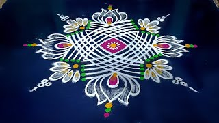 Traditional rangoli designs 🌺 Easy festival kolam designs classyrangoli by Aruna [upl. by Siseneg]