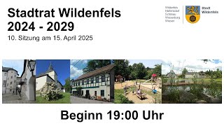 Stadt Wildenfels  Stadtratssitzung 15042025 [upl. by Dahl]