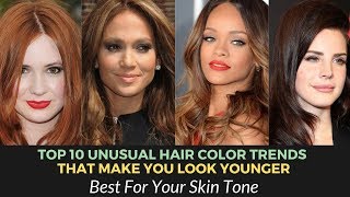 Top 10 Unusual Hair Color Trends Best For Your Skin Tone That Make You Look Younger [upl. by Christiano]