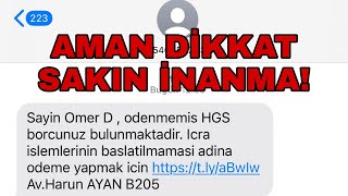 HGS Dolandırıcılığı Haciz Mesajı DİKKAT [upl. by Rats245]