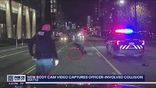 New body cam footage captures moments when officer hit and killed pedestrian  FOX 13 Seattle [upl. by Kone]