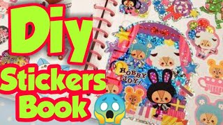 Homemade Stickers BookDiy stickers BookHow to make stickers Book at homeMaking Stickers Book [upl. by Aritak]