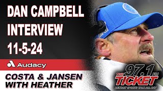 Dan Campbell Interview  11524  Costa and Jansen [upl. by Annig554]