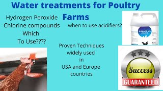 water treatment in poultry farm Antibiotics and water acidifiers reactions Chemicals water treat [upl. by Nidya]