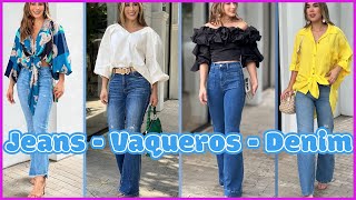 DESCUBRE CÓMO CREAR LOS LOOKS MÁS ATRACTIVOS CON DIFERENTES ESTILOS DE JEANS  VAQUEROS 2023 [upl. by Subir801]