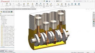 Solidworks tutorial Design and Assembly of Engine [upl. by Basham402]