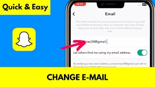 How to CHANGE EMAIL on Snapchat [upl. by Minica]