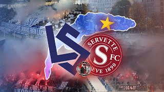 LAUSANNESPORT VS SERVETTE FC  DERBY DU LAC  031124  SwissUltrasTradition [upl. by Eem451]