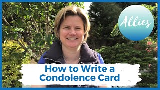 How to write a good condolence card for a death sympathy condolence letter card writing [upl. by Chang]