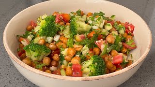 High Protein Chickpea Salad Great for Weight Loss [upl. by Venus427]