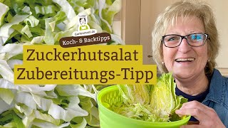 Zuckerhutsalat und die Bitterstoffe  Tipps zum Verarbeiten so wird bitteres milder wenn gewünscht [upl. by Harvison]