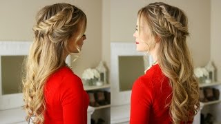 Dutch Fishtail Braids Holiday Hairstyle  Missy Sue [upl. by Ertsevlis782]