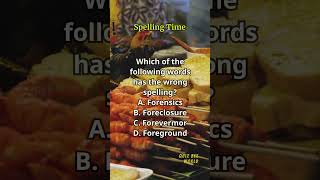 Spelling Time 583 spelling englishlearning englishvocabulary questions quiz [upl. by Eiramadnil]