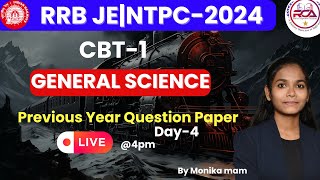 RRB JENTPC 2024 General Science Previous Exam Paper Day4GS Classes For SSCRRB SSC rrb [upl. by Valley]