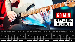 BEST 60 MIN GUITAR WORKOUT  alternate picking sweep picking legato amp more [upl. by Dolley]