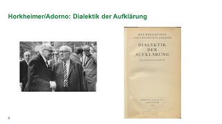 Horkheimer und Adorno über Aufklärung [upl. by Fredella]