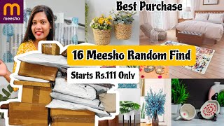 16 Meesho Random Finds Cheapest home decor haul  Starts rs 111 meeshodecor homedecorfinds [upl. by Jada]