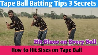 How To Hit Sixes In Tape Ball Cricket Tape Ball Batting Tips Hit Sixes [upl. by Gerfen399]