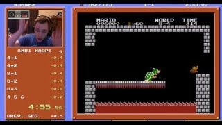 Super Mario Bros Speedrun in 455913 Former World Record [upl. by Assetniuq511]