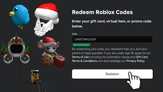 NEW CODES ALL CHRISTMAS 2024 Roblox Promo Codes For ROBLOX ITEMS [upl. by Irfan]