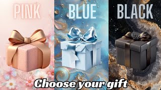 Choose your gift 🎁💝🤩🤮 3 gift box challenge Pink Blue amp Black giftboxchallenge pinkvsblue [upl. by Gautea]