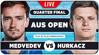 MEDVEDEV vs HURKACZ • Australian Open 2024 QF • LIVE Tennis PlaybyPlay Stream [upl. by Esilrac685]