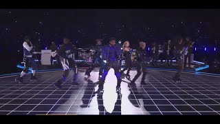 Super Bowl halftime show lights up with Ushers rollerskating extravaganza [upl. by Dewar359]