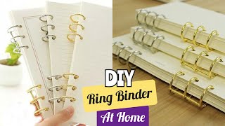 DIY ring binder at home  How to make binder ring at home  Journal supplies diy [upl. by Biddick]