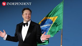 Elon Musk defies X ban in Brazil by beaming app from space [upl. by Aynotal192]