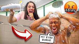 SHAMPOO PRANK ON HUSBAND BAD IDEA [upl. by Petta624]