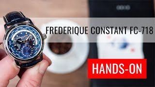 HANDSON Frederique Constant Manufacture Classic Worldtimer Automatic FC718NWM4H6 [upl. by Cordi31]