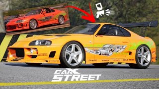 Detailed Fast amp Furious Supra mk4 Livery Tutorial CarXStreet [upl. by Sirromal59]