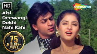 Aisi Deewangi Dekhi Nahi Kahi  Deewana Song  Shah Rukh Khan  Divya Bharti  Most Viewed Song [upl. by Nitsirk]