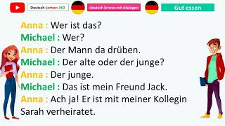 deutsch lernen mit dialogen A1  German Conversation for Beginners  German Phrases To Know [upl. by Suivatnod]