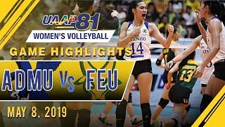 UAAP 81 WV Final Four ADMU vs FEU  Game Highlights  May 8 2019 [upl. by Lieno]