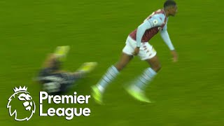 Kortney Hause gets away with elbow but Ezri Konsa sees red  Premier League  NBC Sports [upl. by Hoxie]