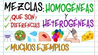 ⚗️MEZCLAS HOMOGÉNEAS Y HETEROGÉNEAS🚰 Fácil y Rápido  QUÍMICA [upl. by Laurel]