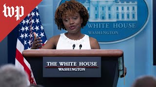 WATCH Karine JeanPierre holds first news conference as White House press secretary [upl. by Evyn]