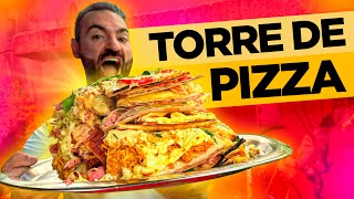 TORRE de PIZZA  10000 KCAL [upl. by Enialb392]