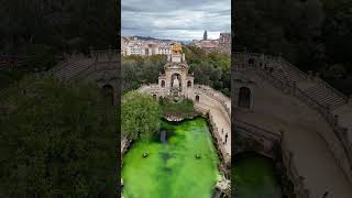 Ciutadella Park Barcelona❤️ djimini4pro dronevideo travel barcelona spain fcbarcelona london [upl. by Roel774]