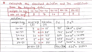 Calculate Standard Deviation and its CoefficientCoefficient of variance SEE EXAM 2022By Arya [upl. by Anerev]