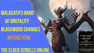 ESO Malacaths Band of Brutality Changes  Blackwood [upl. by Sinnej]