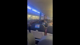 WATCH Passengers scream during extreme turbulence on flight to Majorca [upl. by Inahpit]