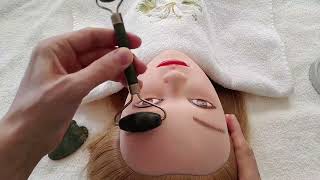 ASMR  Face Massage  GUA SHA and JADE ROLLER  Gentle Whisper  No Talking [upl. by Asirrac]