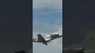 Pilatus PC24 landing at Gloucestershire Airport shorts [upl. by Mirella]