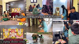 Vlog46 Pudhu veetuku paalkachitom✨❤️Rental house is not an easy thing🥲 newhome diml home [upl. by Onfre]